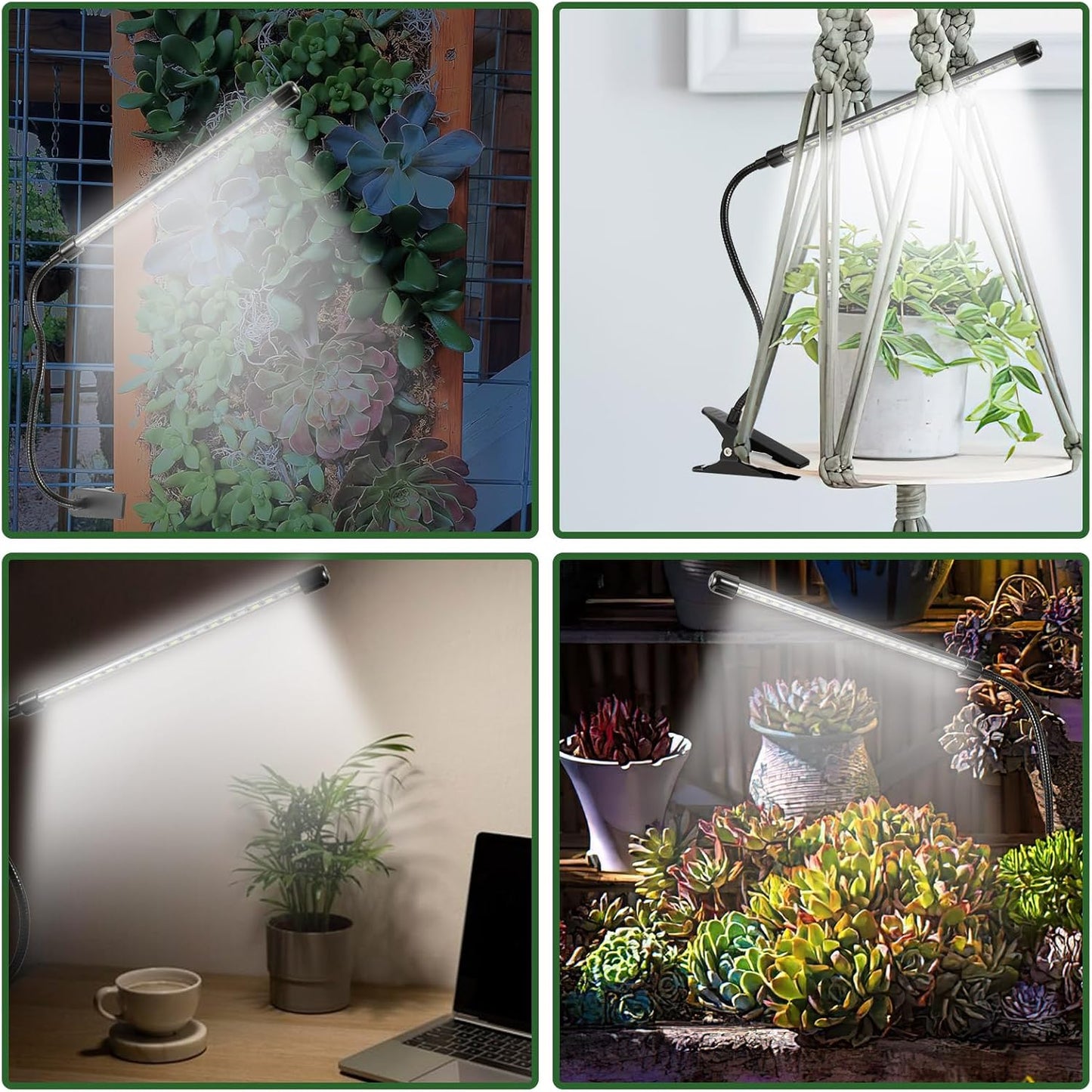 Clip-On Grow Light for Indoor Plants | Full Spectrum with Auto-Timer
